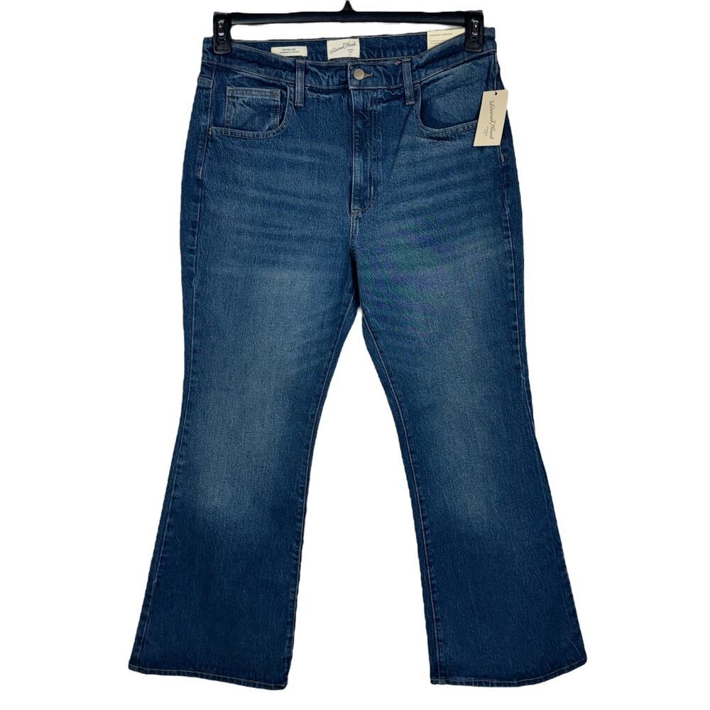 Universal Thread SZ 14 SHORT Flare Jeans Hi-Rise Stretch Zip-Fly Pockets Blue